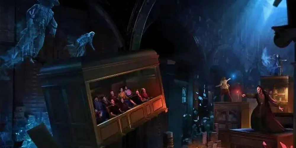 صحنهای از دنیای جادویی هریپاتر - وزارت جادو در Epic Universe